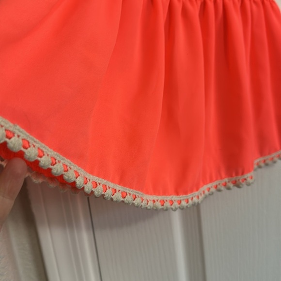 Miss Chievous Orange Flutter Sleeve Peplum Blouse size medium - Picture 3 of 8